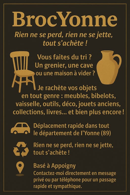 Brocante et rachat objets Yonne